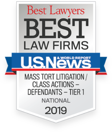 Best Law Firms Badge-Mass Tort Badge National, 2019