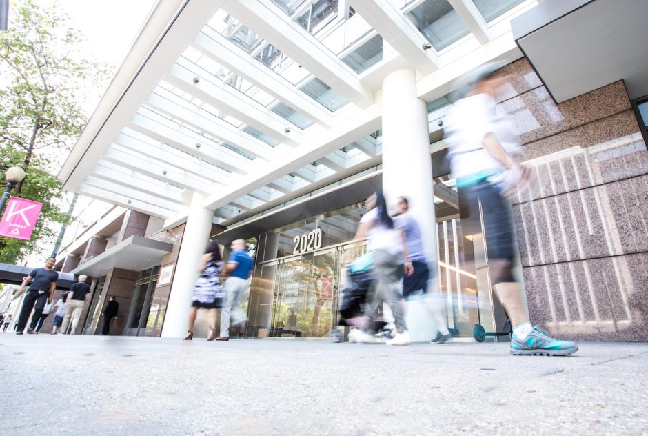 The exterior view of the Carr Maloney Washington D.C location.